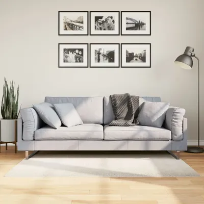 Produktbild von PUEAZU Teppich IZA Kurzflor Skandinavischer Look Creme 80x150 cm - Designerteppiche &40049