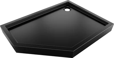 Zdjęcie produktu dla Mexen Flow+ brodzik pięciokątny prawy 90 x 80 cm, czarny mat - 46P708090RH