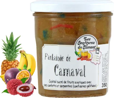 Obrázok produktu pre Les Confitures du Climont: Fantaisie de Carnaval - džem z exotického ovocia 350 gramov