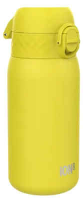 Produktbild von ION8 Kinder Trinkflasche, Edelstahl Leicht 400ml, Nicht Isoliert, Auslaufsicher, Einhandöffnung, Sichere Verriegelung, Spülmaschinenfest, Klappdeckel,