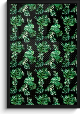 Produktbild von MuchoWow® MuchoWow® Gerahmtes Poster Weinlese - Pflanzen - Monstera 40x60 cm - Poster mit zchwarzem Bilderrahmen - Papierdruck - Wandbilder