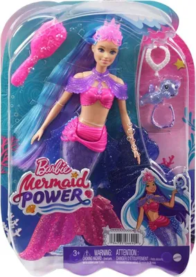 Image de Barbie "Meerjirfrauen Power" Poupée Malibu (cheveux bleus) avec accessoires