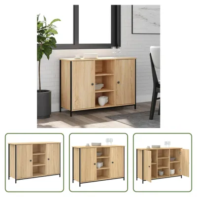 Produktbild von The Living Store Sideboard Sonoma-Eiche 100x35x70 cm Holzwerkstoff