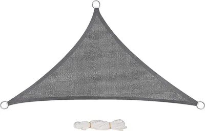 Produktbild von EUGAD Sonnensegel 200g/m² HDPE Wetterschutz Grau, Dreieck, 2,5x2,5x3,5m