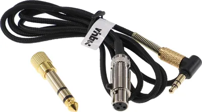 Produktbild von vhbw Audio AUX Kabel kompatibel mit AKG K702, Q701, K712, K701 Kopfhörer - Audiokabel 3,5 mm Klinkenstecker auf 6,3 mm, 120 cm Schwarz