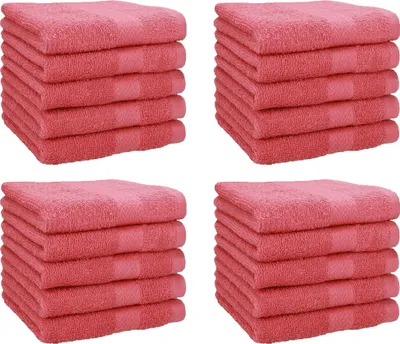 Produktbild von Betz 20 Stück Seiftücher 30x30 cm PREMIUM 100% Baumwolle Set  Farbe: himbeere