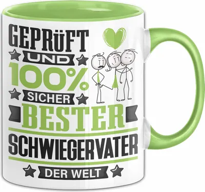 Produktbild von Schwiegervater Geschenk Lustiger Spruch für Schwiegervater Geschenkidee Bester Schwiegervater Der Welt (Grün)