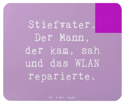 Produktbild von Mr. & Mrs. Panda Mouse Pad Spruch Stiefvater Held - Lavendeltraum - Geschenk, Familie, Technik, Mauspad, Geschenke, Liebvoll, Geburtstage, Freude, laptop, Stiefkinder