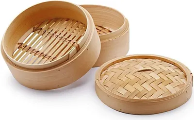 Produktbild von Cestello 2 Ebenen orientalisches Dampfgaren aus Bambus cm145 - Kochen Dampfen - Haus & Haus Bambusdampfer