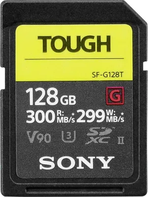 Obrázek produktu pro Sony SF-G series TOUGH SF-G128T - Paměťová karta Flash - 128 GB - Video Class V90 / UHS-II U3 / Class10 - SDXC UHS-II