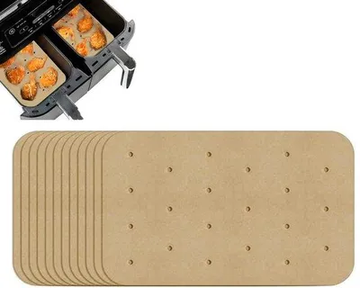 Obrázok produktu pre Nebielený papier na pečenie, 100 kusov, 5,5 x 8,5 palca, pre fritézu na horúci vzduch
