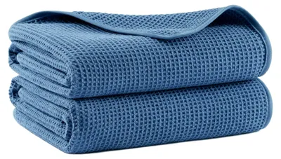 Produktbild von 380 GSM Mikrofaser-Badetuch - fusselfrei und schnelltrocknend - Waffelstruktur - groß - 152,4 x 76,2 cm - 2 Stück