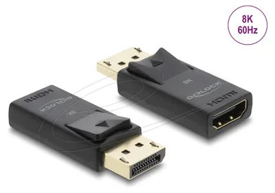 Zdjęcie produktu dla DeLOCK 61084, DisplayPort, HDMI, Czarny