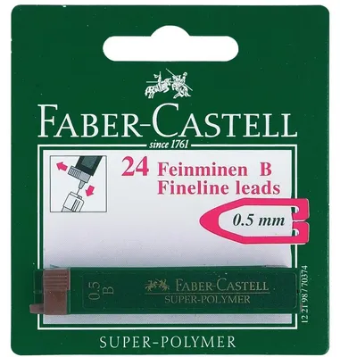 Produktbild von Faber-Castell 122198, B, Schwarz, 0,5 mm, 12 Stück(e)