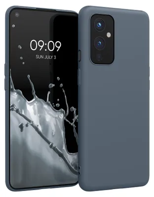 Produktbild von kwmobile Hülle für OnePlus 9 (EU/NA Version) TPU Case - Handyhülle unterstützt kabelloses Laden, flexible Schutzhülle, gummiertes Cover in Dunkler