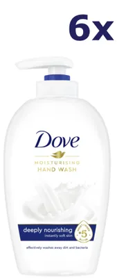 Produktbild von 6x Dove Handseife mit Pumpe – Beauty Cream 250 ml
