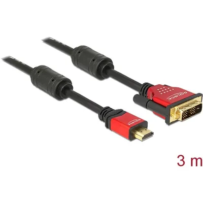 Zdjęcie produktu dla DeLOCK HDMI - DVI Cable 3.0m male / male, 3 m, HDMI, DVI-D, 5,1 Gbit/s, Męska/Męska