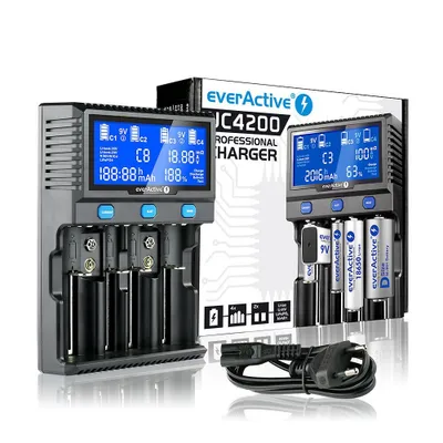 Obrázok produktu pre Charger for cylindrical Li-ion and Ni-MH batteries everActive UC-4200