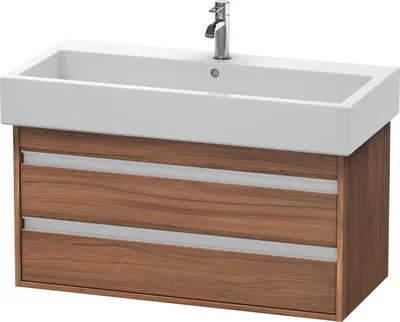 Produktbild von Waschtischunterbau KETHO 440x950x410mm nussbaum natur nussbaum natur