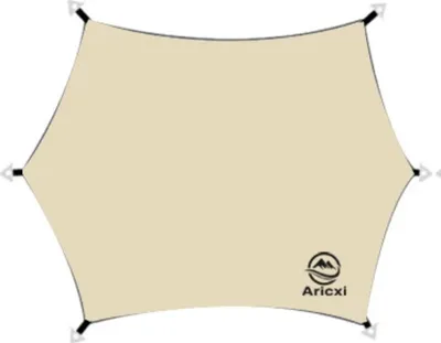 Obrázok produktu pre Kempingová plachta, khaki, šesťhranná