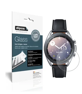 Produktbild von 1x Schutzfolie für Samsung Galaxy Watch 3 (41mm) matt - Anti-Shock 9H Folie dipos Glass Kunststoffglas