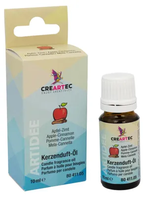 Produktbild von CREARTEC Kerzenduftöl - Apfel-Zimt - 10ml - für alle Wachse (Paraffin, Soja oder Bienenwachs) - intensiv und langlebig