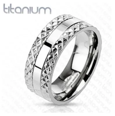 Produktbild von Pyramiden Ring / Partnerring / Herrenring aus Titan 68 (21.6 mm Ø)