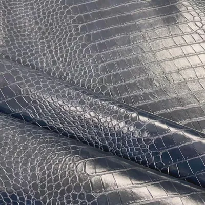 PVC-Lederstoff mit Krokodilmuster, 137 cm breit, 2 m lang, Kunstleder