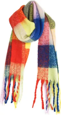 Produktbild von XXL Schal mit Karomuster - stylischer Modeschal mit Fransen 42x210 cm Motiv 3