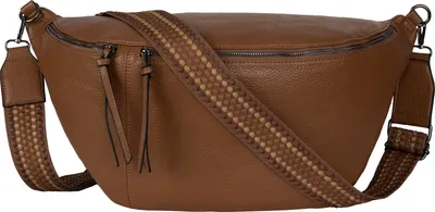 Produktbild von Umhängetasche (TTL-8002)  Bauchtasche XXL Hüfttasche Kunstleder Italy-Design BROWN