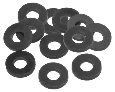 Productafbeelding van 12 ronde rubberringen, 10 mm binnendiameter, 22 mm buitendiameter, 3 mm dik, zwart