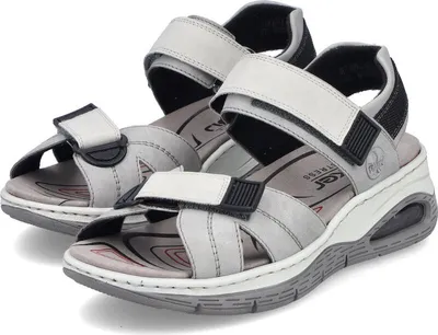 Produktbild von Rieker Damen-Sandalette Grau-Schwarz, Farbe:grau, EU Größe:36