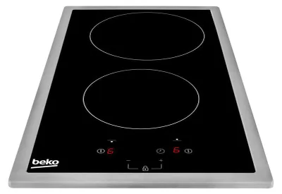 Produktbild von Beko HDMC32400TX, Edelstahl, Integriert, 30 cm, Keramik, Glaskeramik, 2 Zone(n)