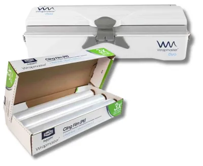 SET Frischhaltefolie und Wrapmaster duo Spender für zwei Materialtypen gleichzeitig