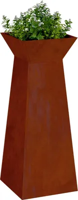 Immagine prodotto di vidaXL Fioriere a colonna 2 pezzi Argento 40 x 40 x 100 cm Acciaio resistente alle intemperie