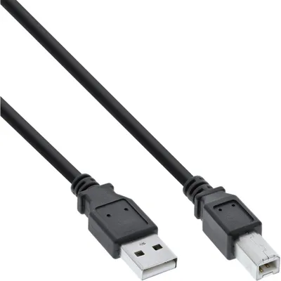 Produktbild von INLINE USB 2.0 Kabel A an B schwarz 2m