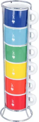 Produktbild von Bialetti TZZ110, Set, Gemischte Farben, Porzellan, Tasse, Universal, 6 Person(en)