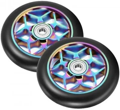 Obrázok produktu pre Kolieska na kolobežku 110 mm, 2 kusy, ložiská ABEC 9, šírka 24 mm, pre stunt scooter