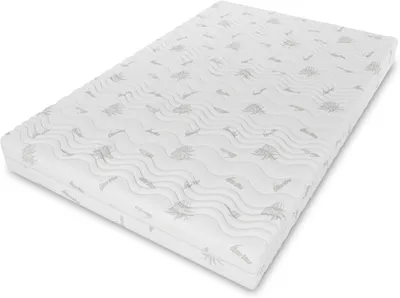 Produktbild von Kokosmatratze Twist mit Massageschicht, 200X200 cm, Matratze Höhe ca. 15 cm Härtegrad H3/H4, Farbe: Weiß, Hochflexibler Schaum inkl. Bezug