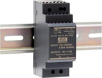 Image de Hutschienen Netzteil 36W 24V 1,5A MeanWell Hdr-30-24 DIN-Rail Trafo