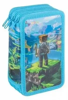 Produktbild von Peračník GIMBOO 3-zipsový plný, Stavebné kocky, modrý