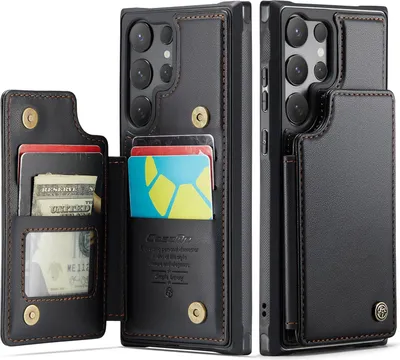 Produktbild von Samsung Galaxy S26 Ultra Hülle - CaseMe C22 Back Cover mit Kartenfach - Schwarz