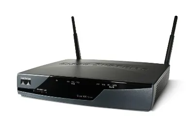 Produktbild von Cisco 876, 10, 100 Mbit/Sek, 10/100Base-T(X), ADSL (RJ-11), ADSL, IEEE 802.11b, IEEE 802.11g, Schwarz