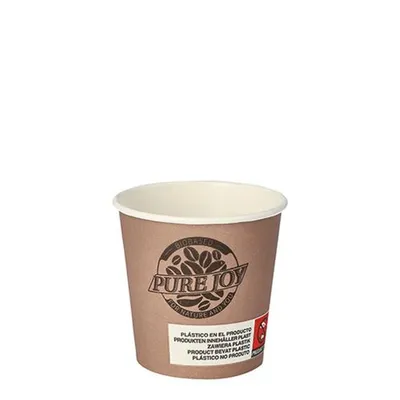 Produktbild von Trinkbecher, Pappe 0,1 l Ø 6 cm · 6 cm lila "Pure Joy"