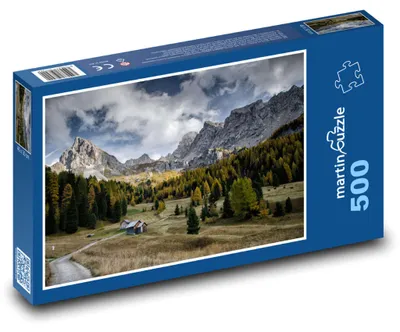 Produktbild von martinpuzzle - Puzzle 500 Teile - Fassatal in den Dolomiten