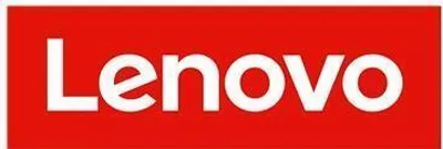 The Lenovo logo is displayed prominently on a red background.