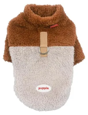 Hundepullover Fleece Braun M Winterpullover für Hunde