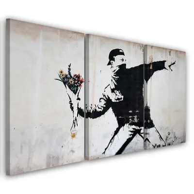 Produktbild von Triptychon auf leinwand graue abstraktionen 60x40 cm Feeby grau wandbild bereit zum aufhängen