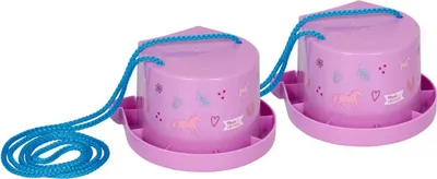 Produktbild von Die Spiegelburg - Hufeisen Stelzen - Pferdefreunde - 22556, Topfstelzen mit Hufeisenabdrücken, Pferde Mädchen Geschenk, Hobby Horse Zubehör aus Kunststoff