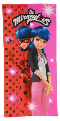 Produktbild von Ladybug Miraculous - Handtuch Badehandtuch Badetuch XL Strandtuch 70 x 140 cm